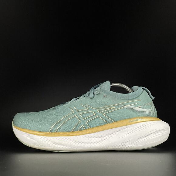 ASICS Gel Nimbus 25 Women’s 10 Green White Running Sneakers Athletic Shoe Casual - Picture 1 of 9